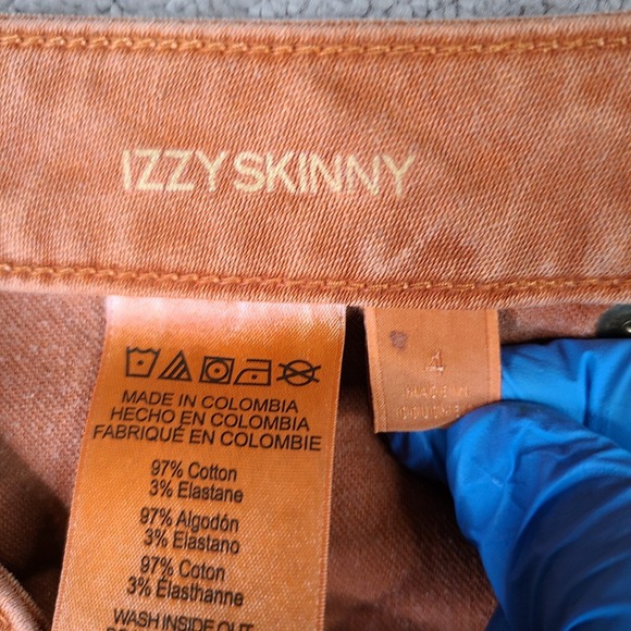 Michael Kors Jeans Womens 4 Orange Izzy Skinny Mid‎ Rise Denim Stretch - Picture 7 of 13